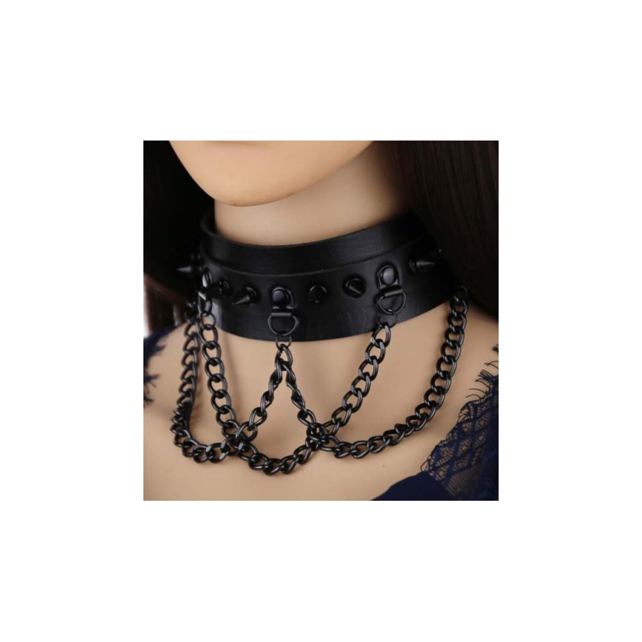 Joy Jewels Collier à Pointes PIKY Noir 5 Joy Jewels Collier à Pointes PIKY Noir – Image 5