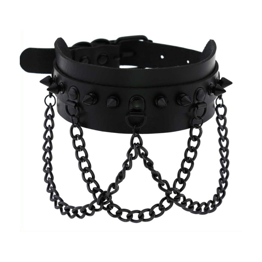 Joy Jewels Collier à Pointes PIKY Noir 1 Joy Jewels Collier à Pointes PIKY Noir