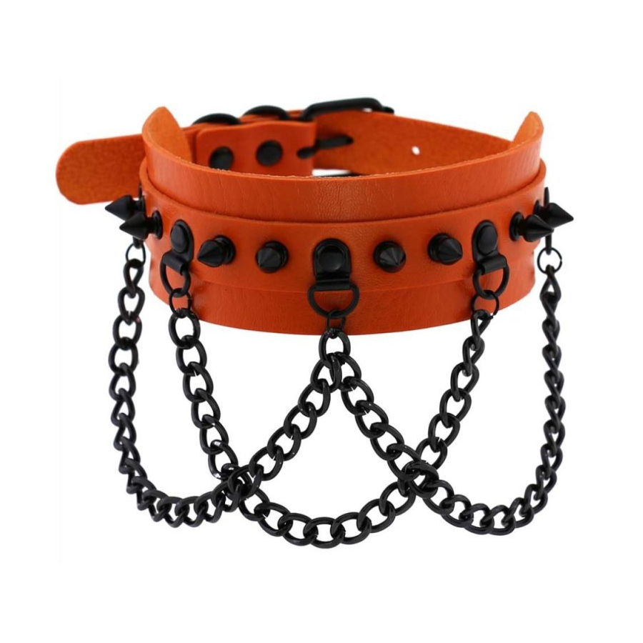 Joy Jewels Collier à Pointes PIKY Orange 1 Joy Jewels Collier à Pointes PIKY Orange