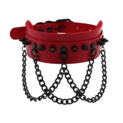 Joy Jewels Collier à Pointes PIKY Rouge-Noir