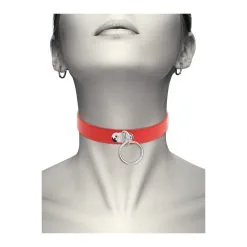 Collier Coquette Avec Anneau Rouge