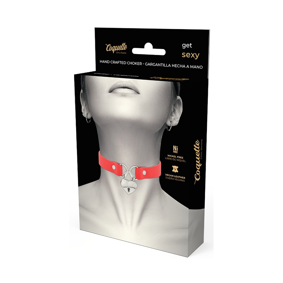 Collier Coquette Avec Pendentif Coeur Rouge 2 Collier Coquette Avec Pendentif Coeur Rouge – Image 2