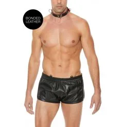 Ouch! Harness Collier DELUXE BONDAGE Noir-Rouge -FÉMINITÉS boutique collier deluxe bondage noir rouge 3