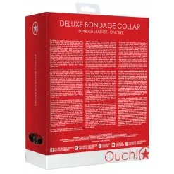 Ouch! Harness Collier DELUXE BONDAGE Noir-Rouge -FÉMINITÉS boutique collier deluxe bondage noir rouge 4