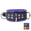 The Red Collier En Cuir 3 Anneaux D | Noir-Violet