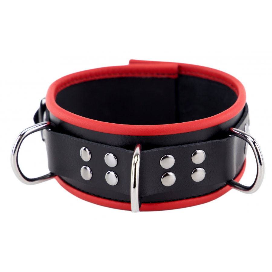 The Red Collier En Cuir 3 Anneaux D Rouge 4 The Red Collier En Cuir 3 Anneaux D Rouge – Image 4