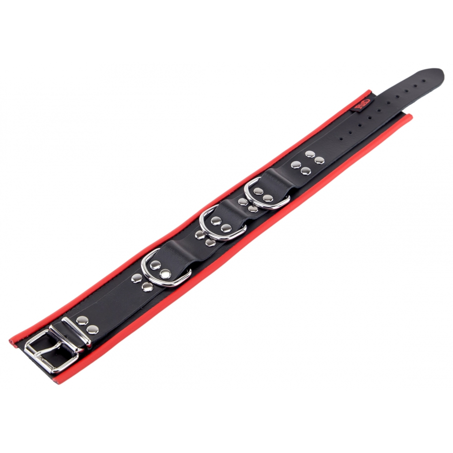 The Red Collier En Cuir 3 Anneaux D Rouge 6 The Red Collier En Cuir 3 Anneaux D Rouge – Image 6