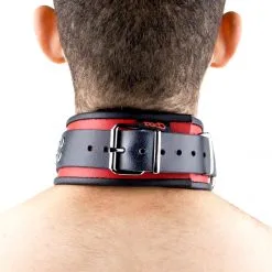 The Red Collier En Cuir 3 Anneaux D | Rouge-Noir -FÉMINITÉS boutique collier en cuir 3 anneaux d rouge noir 7