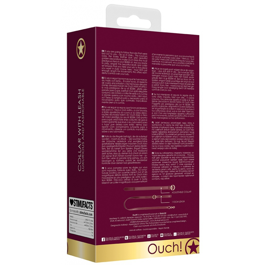 Ouch! Halo Collier Et Laisse HALO COL Rouge 3 Ouch! Halo Collier Et Laisse HALO COL Rouge – Image 3
