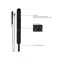 Ouch! Luxury Collier Et Laisse LUXURY Noir -FÉMINITÉS boutique collier et laisse luxury noir 2