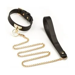 Collier Et Laisse Simili SCLAVE Noirs