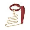 Generique Collier Et Laisse Simili SCLAVE Rouge