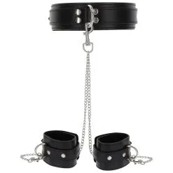 Collier Et Menottes De Poignets HEAVY Taboom Noir