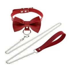 Joy Jewels Collier Laisse BOWY SLAVE Rouge