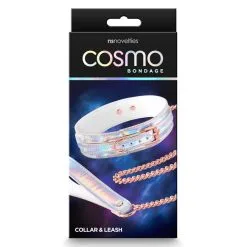 Cosmo Bondage Collier-Laisse COSMO Avec Chaîne Métal -FÉMINITÉS boutique collier laisse cosmo avec chaine metal 1
