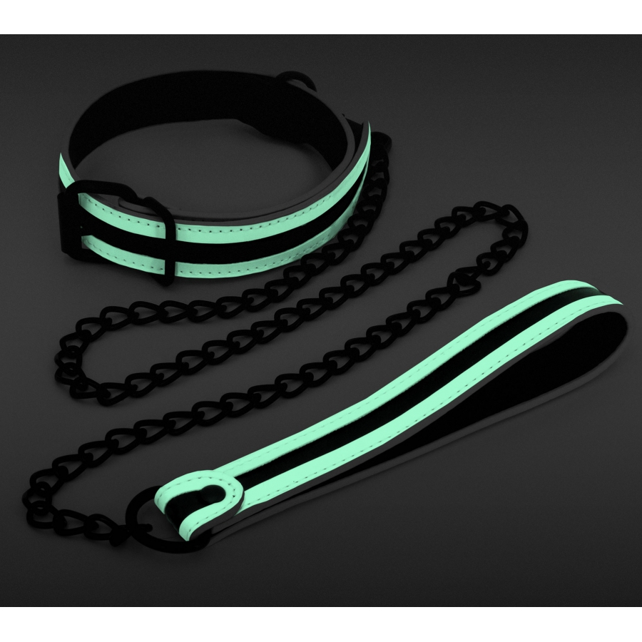 GLO IN THE DARK Collier-Laisse Fluorescent GLO 1 GLO IN THE DARK Collier-Laisse Fluorescent GLO
