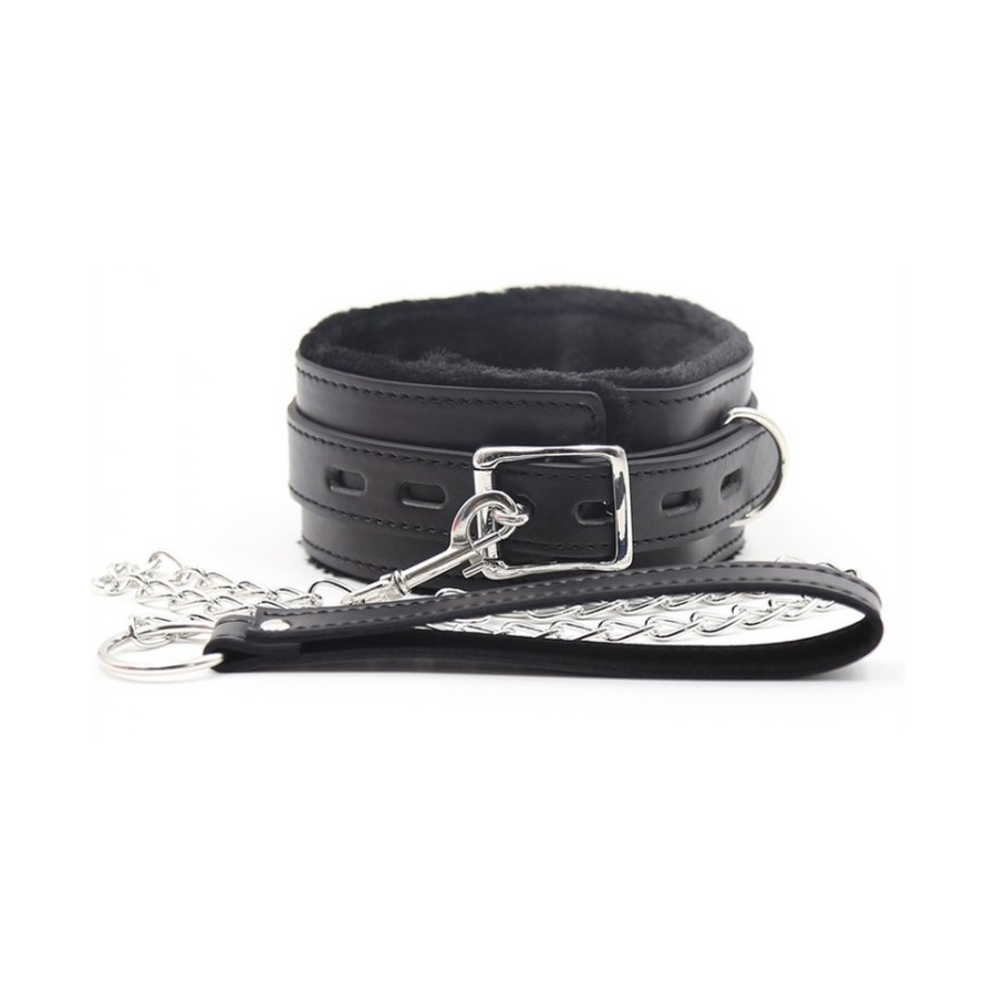 Generique Collier Laisse FUR Noir 2 Generique Collier Laisse FUR Noir – Image 2