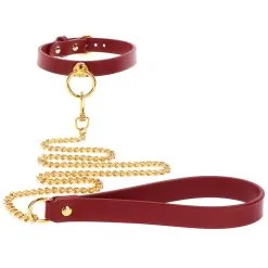 Collier-Laisse O-RING TABOOM Rouge -FÉMINITÉS boutique collier laisse o ring taboom rouge 2
