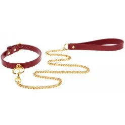 Collier-Laisse O-RING TABOOM Rouge -FÉMINITÉS boutique collier laisse o ring taboom rouge 3