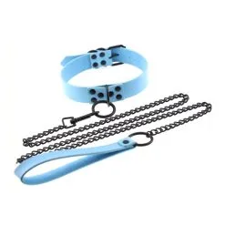 Generique Collier-Laisse PUNK Bleu Ciel