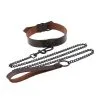 Generique Collier-Laisse PUNK Marron