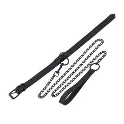 Generique Collier Laisse PUNK Noir -FÉMINITÉS boutique collier laisse punk noir 1