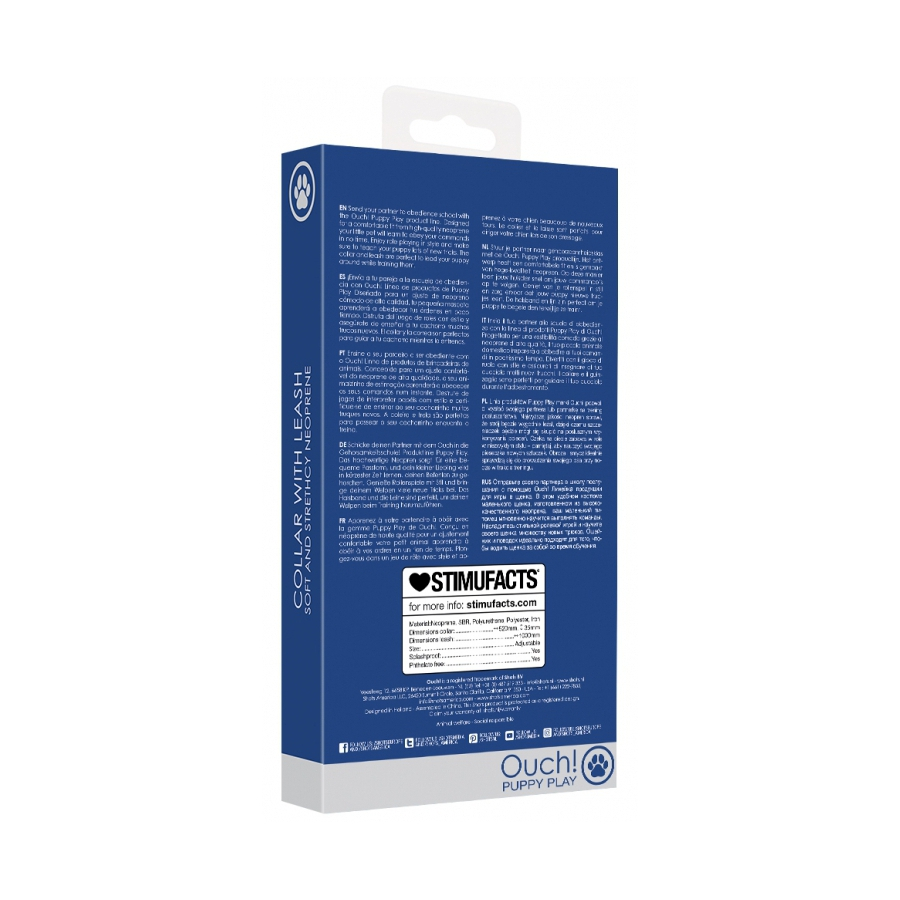 Ouch! Puppy Play Collier Néoprène OUCH PUPPY Bleu 6 Ouch! Puppy Play Collier Néoprène OUCH PUPPY Bleu – Image 6