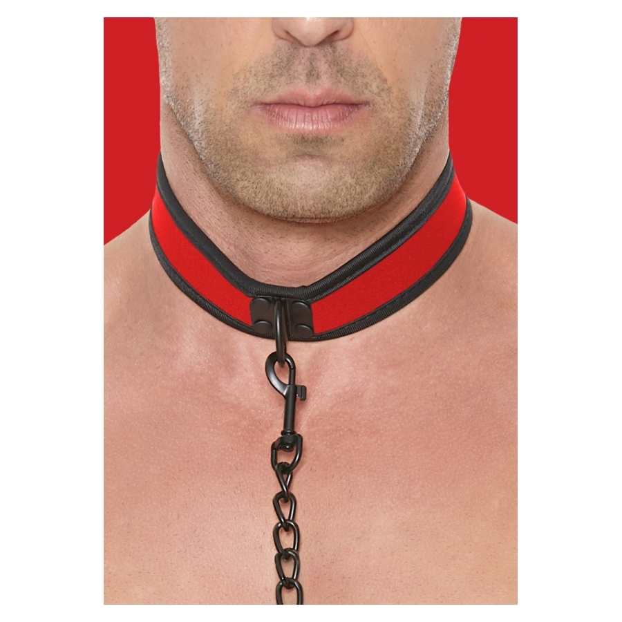 Ouch! Puppy Play Collier Néoprène OUCH PUPPY Rouge 4 Ouch! Puppy Play Collier Néoprène OUCH PUPPY Rouge – Image 4