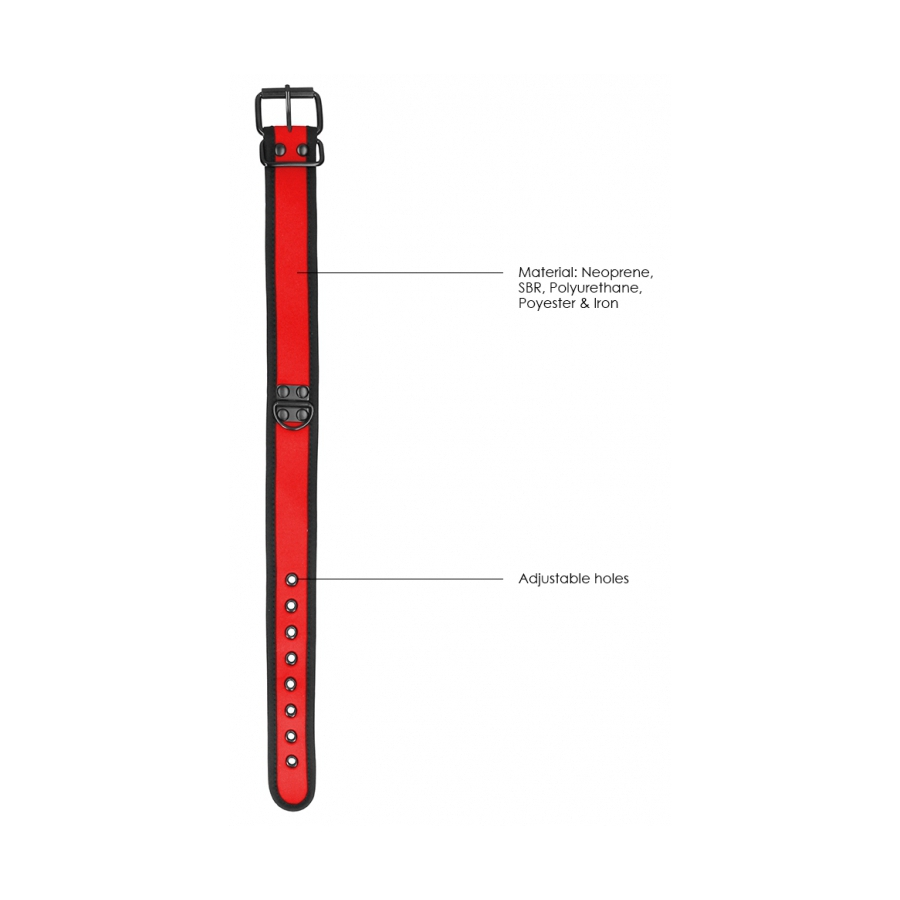 Ouch! Puppy Play Collier Néoprène OUCH PUPPY Rouge 5 Ouch! Puppy Play Collier Néoprène OUCH PUPPY Rouge – Image 5