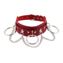 Joy Jewels Collier O RING CHAIN Rouge