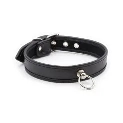 Generique Collier O RING Simili Noir