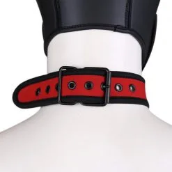 Kinky Puppy Collier PUPPY Néoprène Rouge -FÉMINITÉS boutique collier puppy neoprene rouge 3