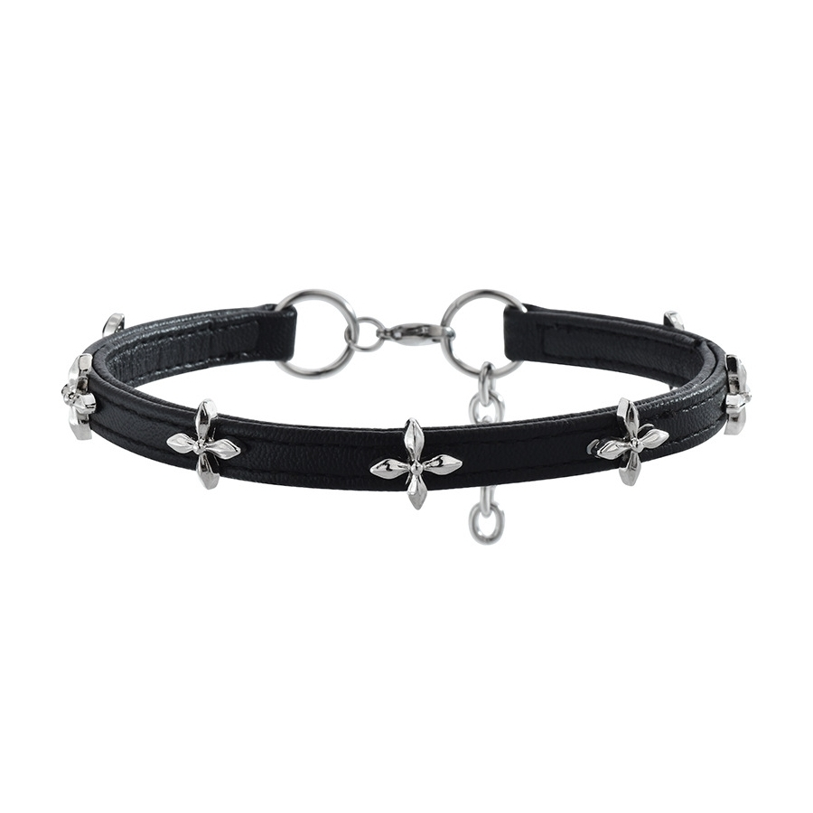 Joy Jewels Collier Ras De Cou Fin CROSS FLOW Noir 1 Joy Jewels Collier Ras De Cou Fin CROSS FLOW Noir