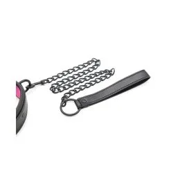 FUKR Collier SM Avec Laisse Noir-Rose 6 FUKR Collier SM Avec Laisse Noir-Rose -FÉMINITÉS boutique collier sm avec laisse noir rose 2