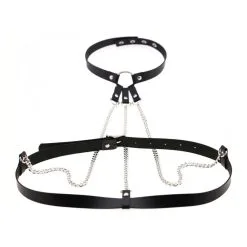 Kinky Party Collier Sm + Ceinture BELT NECK Noir