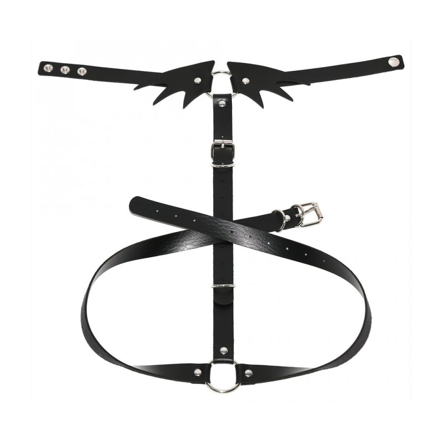 Kinky Party Collier Sm + Ceinture Belt Wing Noir 2 Kinky Party Collier Sm + Ceinture Belt Wing Noir – Image 2