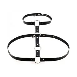 Kinky Party Collier Sm + Ceinture WAIST NECK Noir -FÉMINITÉS boutique collier sm ceinture waist neck noir 2