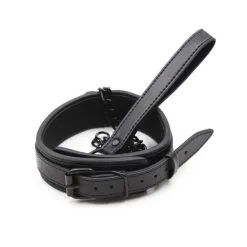 FUKR Collier SM Et Laisse Noir