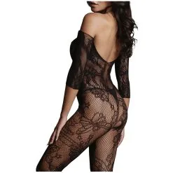 Le Desir Combi Sexy LACE SLEEVED Noir -FÉMINITÉS boutique combi sexy lace sleeved noir 5