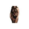 Le Desir Combinaison CROTCHLESS LEOPARD Noire