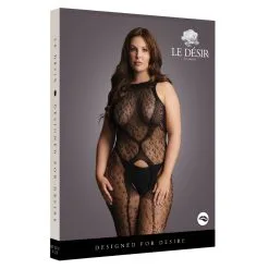 Le Desir Combinaison CROTCHLESS LEOPARD Noire -FÉMINITÉS boutique combinaison crotchless leopard noire 4