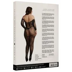 Le Desir Combinaison Ouverte Grande Taille LACE SLEEVED - Noir -FÉMINITÉS boutique combinaison ouverte grande taille lace sleeved noir 3