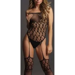 Le Desir Combinaison Ouverte Lily Rose - Noir -FÉMINITÉS boutique combinaison ouverte lily rose noir 4