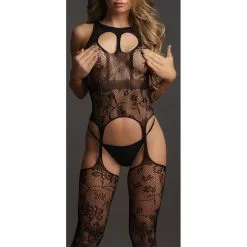 Le Desir Combinaison Ouverte Odelia - Noir -FÉMINITÉS boutique combinaison ouverte odelia noir 4