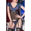 Chilirose Corset Josepha Noir-Bleu