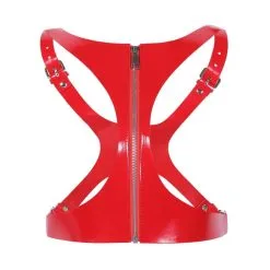 Kinky Party Corset Sm Vinyle Rouge
