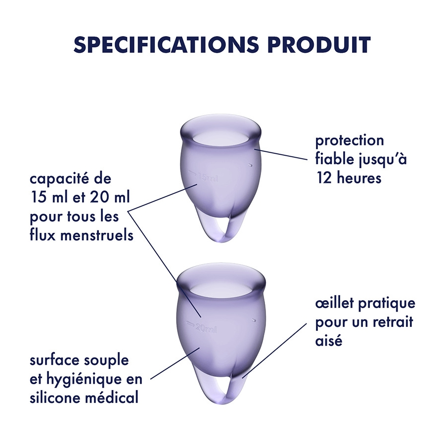 Satisfyer Coupes Menstruelles FEEL CONFIDENT X2 Lilas 3 Satisfyer Coupes Menstruelles FEEL CONFIDENT X2 Lilas – Image 3