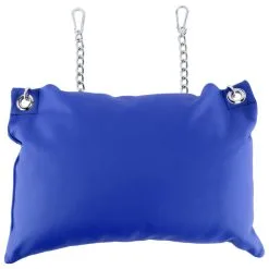 Mr. Sling Coussin En Cuir 20 X 25cm + Chaînes Bleu