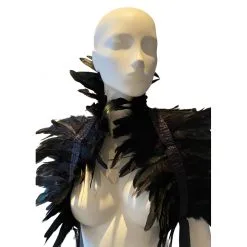 Kinky Diva Couvre-Épaules PLUMES Noir -FÉMINITÉS boutique couvre epaules plumes noir 4
