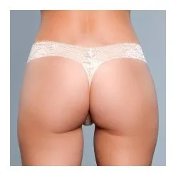 Be Wicked Culotte En Dentelle à Coupe En V Beige -FÉMINITÉS boutique culotte en dentelle a coupe en v beige 2